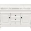 James Martin 147-V60S-BW-3GEX Brookfield 60 Inch Bright White Single Vanity with 3 cm Grey Expo Quartz Top with Sink