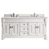 James Martin 147-V72-BW-3ESR Brookfield 72 Inch Bright White Double Vanity with 3 CM Eternal Serena Quartz Top