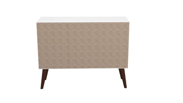 Manhattan Comfort Mid-Century- Modern Bromma 35.43" Sideboard 2.0 with 3 Shelves in White