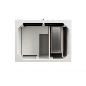 James Martin 157-V30-BW-3CAR Bristol 30 Inch Single Vanity in Bright White with 3 cm Carrara Marble Top