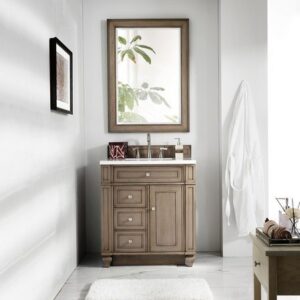 James Martin 157-V30-WW Bristol 30 Inch Single Vanity in Whitewashed Walnut