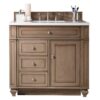 James Martin 157-V36-WW-3AF Bristol 36 Inch Single Vanity in Whitewashed Walnut with 3 cm Arctic Fall Solid Surface Top