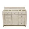 James Martin 157-V48-VV-3CAR Bristol 48 Inch Single Vanity in Vintage Vanilla with 3 cm Carrara Marble Top