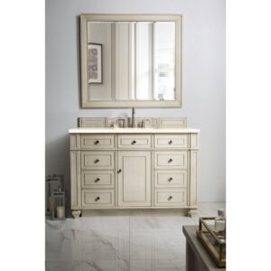 James Martin 157-V48-VV-3EMR Bristol 48 Inch Single Vanity in Vintage Vanilla with 3 CM Eternal Marfil Quartz Top