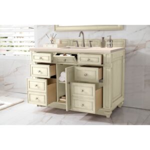 James Martin 157-V48-VV-3EMR Bristol 48 Inch Single Vanity in Vintage Vanilla with 3 CM Eternal Marfil Quartz Top