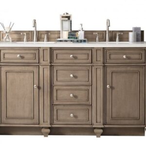 James Martin 157-V60D-WW Bristol 60 Inch Double Vanity in Whitewashed Walnut