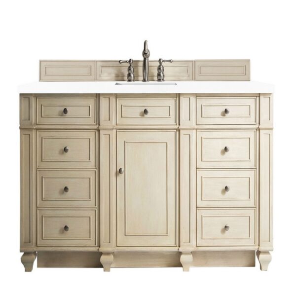 James Martin 157-V60S-3WZ Bristol 60 Inch Single Vanity with 3cm White Zeus Quartz Top