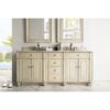 James Martin 157-V72-VV-3AF Bristol 72 Inch Double Vanity in Vintage Vanilla with 3 cm Arctic Fall Solid Surface Top