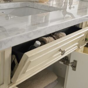 James Martin 157-V72-VV-3AF Bristol 72 Inch Double Vanity in Vintage Vanilla with 3 cm Arctic Fall Solid Surface Top