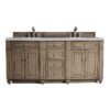 James Martin 157-V72-WW-3ESR Bristol 72 Inch Double Vanity Whitewashed Walnut with 3 CM Eternal Serena Quartz Top