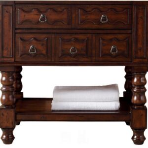 James Martin 160-V36-ACG-3CAR Castilian 36 Inch Aged Cognac Single Vanity with 3 cm Carrara Marble Top