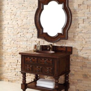 James Martin 160-V36-ACG-3AF Castilian 36 Inch Aged Cognac Single Vanity with 3 cm Arctic Fall Solid Surface Top