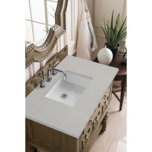 James Martin 160-V36-EG-3ESR Castilian 36 Inch Single Vanity in Empire Gray with 3 CM Eternal Serena Quartz Top