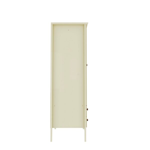 Manhattan Comfort Crown Full Wardrobe with Hanging and 2 Drawers in Off White