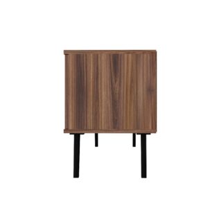 Manhattan Comfort Doyers 62.20 Mid-Century Modern TV Stand in Nut Brown