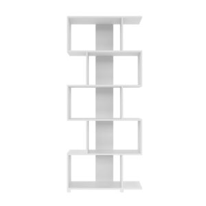 Manhattan Comfort Charming Petrolina Z-Shelf with 5 shelves in White