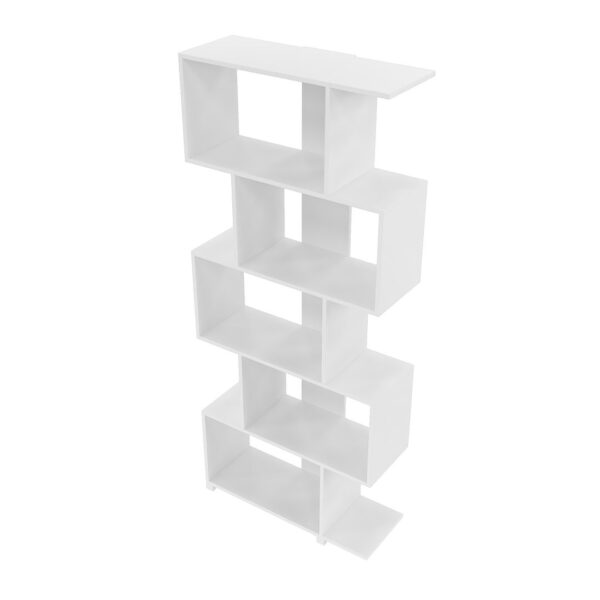 Manhattan Comfort Charming Petrolina Z-Shelf with 5 shelves in White