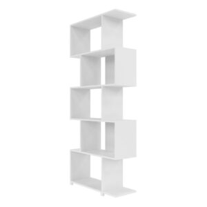 Manhattan Comfort Charming Petrolina Z-Shelf with 5 shelves in White