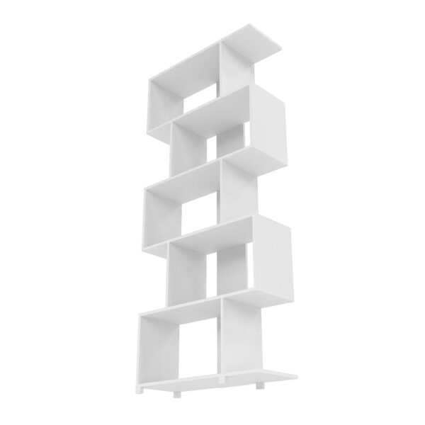 Manhattan Comfort Charming Petrolina Z-Shelf with 5 shelves in White