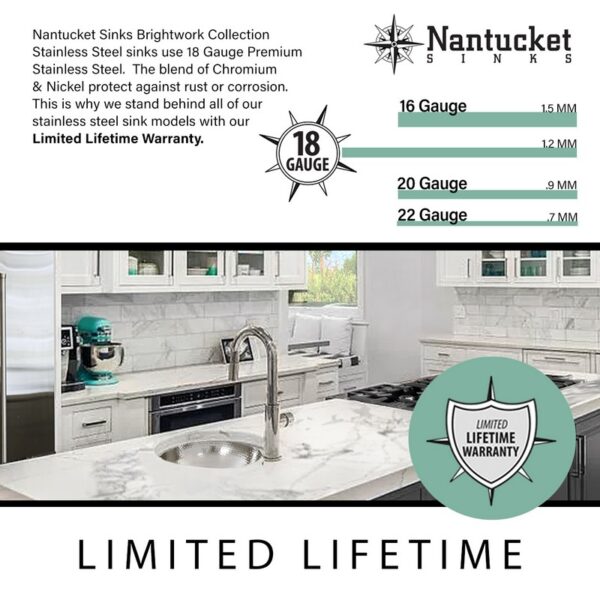 Nantucket Sinks TRS48-OF Stainless Steel Double Trough Undermount Bathroom Sink with Overflow