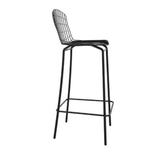 Manhattan Comfort Madeline 41.73" Barstool with Seat Cushion in Black