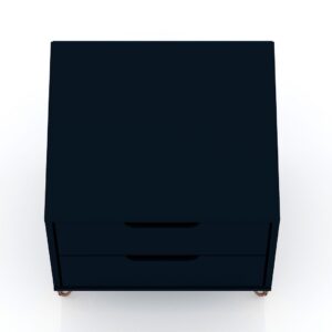 Manhattan Comfort Rockefeller 2-Drawer Tatiana Midnight Blue Nightstand (Set of 2)