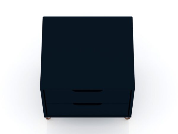 Manhattan Comfort Rockefeller 2-Drawer Tatiana Midnight Blue Nightstand (Set of 2)