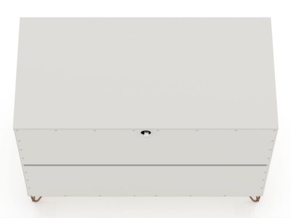 Manhattan Comfort Rockefeller 3-Drawer Off White Dresser (Set of 2)