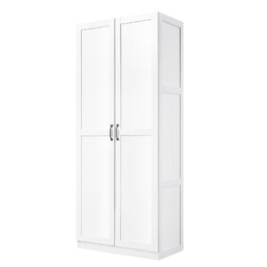 Manhattan Comfort Hopkins Storage Closet 4.0 in White - Set of 2