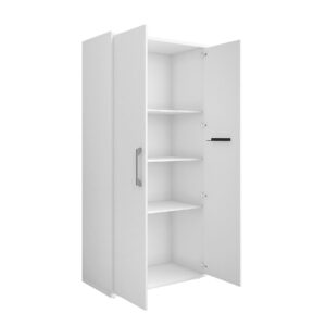 Manhattan Comfort Eiffel Storage Cabinet in White (Set of 2)