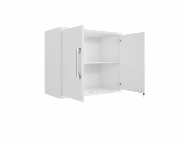 Manhattan Comfort Eiffel Floating Garage Cabinet in White (Set of 2)