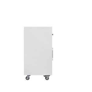 Manhattan Comfort Eiffel Mobile Garage Cabinet in White (Set of 2)