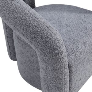 Manhattan Comfort Modern Darian Boucle Accent Chair in Grey - Set of 2