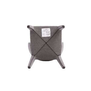 Manhattan Comfort Conrad Modern Woven Tweed Dining Chair in Grey (Set of 4)