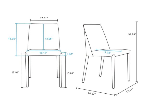 Manhattan Comfort Paris Coral Saddle Leather Dining Chair (Set of 4)