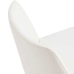 Manhattan Comfort Gansevoort Modern Faux Leather Dining Chair in Cream (Set of 4)