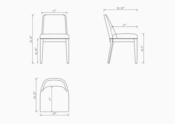 Manhattan Comfort Gansevoort Modern Faux Leather Dining Chair in Light Grey (Set of 4)