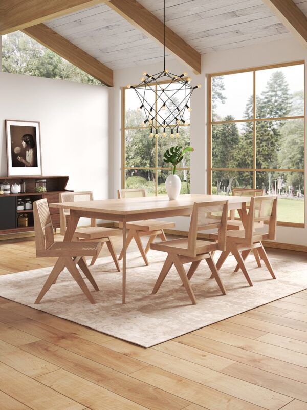 Manhattan Comfort Hamlet Dining Chair in Nature Cane - Set of 4