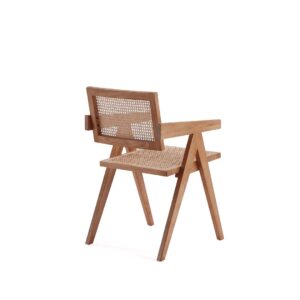 Manhattan Comfort Hamlet Dining Arm Chair in Nature Cane - Set of 2