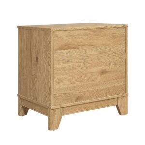 Manhattan Comfort Sheridan Modern Cane Nightstand in Nature- Set of 2