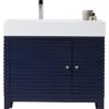 James Martin 210-V36-VBL Linear 36 Inch Single Vanity in Victory Blue