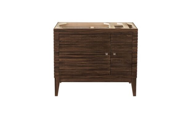 James Martin 210-V36-WLT Linear 36 Inch Single Vanity in Mid Century Walnut