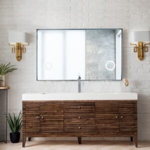 James Martin 210-V72S-WLT Linear 72 Inch Single Vanity in Mid Century Walnut