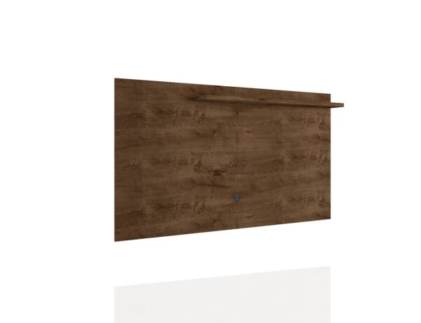 Manhattan Comfort Liberty Mid-Century Modern 62.99 TV Panel with Overhead D?cor Shelf in Rustic Brown