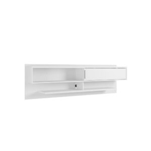 Manhattan Comfort Astor 70.86 Modern Floating Entertainment Center 1.0 with Media Shelves in White