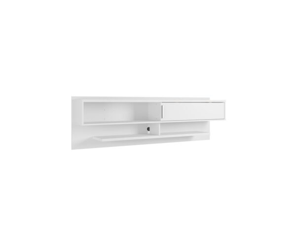 Manhattan Comfort Astor 70.86 Modern Floating Entertainment Center 1.0 with Media Shelves in White