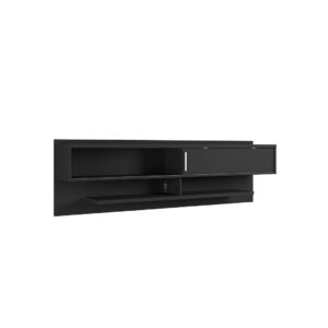 Manhattan Comfort Astor 70.86 Modern Floating Entertainment Center 1.0 with Media Shelves in Black