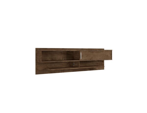 Manhattan Comfort Astor 70.86 Modern Floating Entertainment Center 1.0 with Media Shelves in Rustic Brown