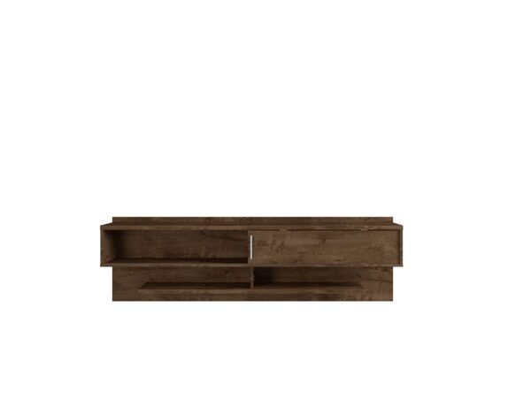 Manhattan Comfort Astor 70.86 Modern Floating Entertainment Center 1.0 with Media Shelves in Rustic Brown