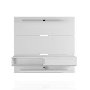 Manhattan Comfort Astor 70.86 Modern Floating Entertainment Center 2.0 with Media and D?cor Shelves in White